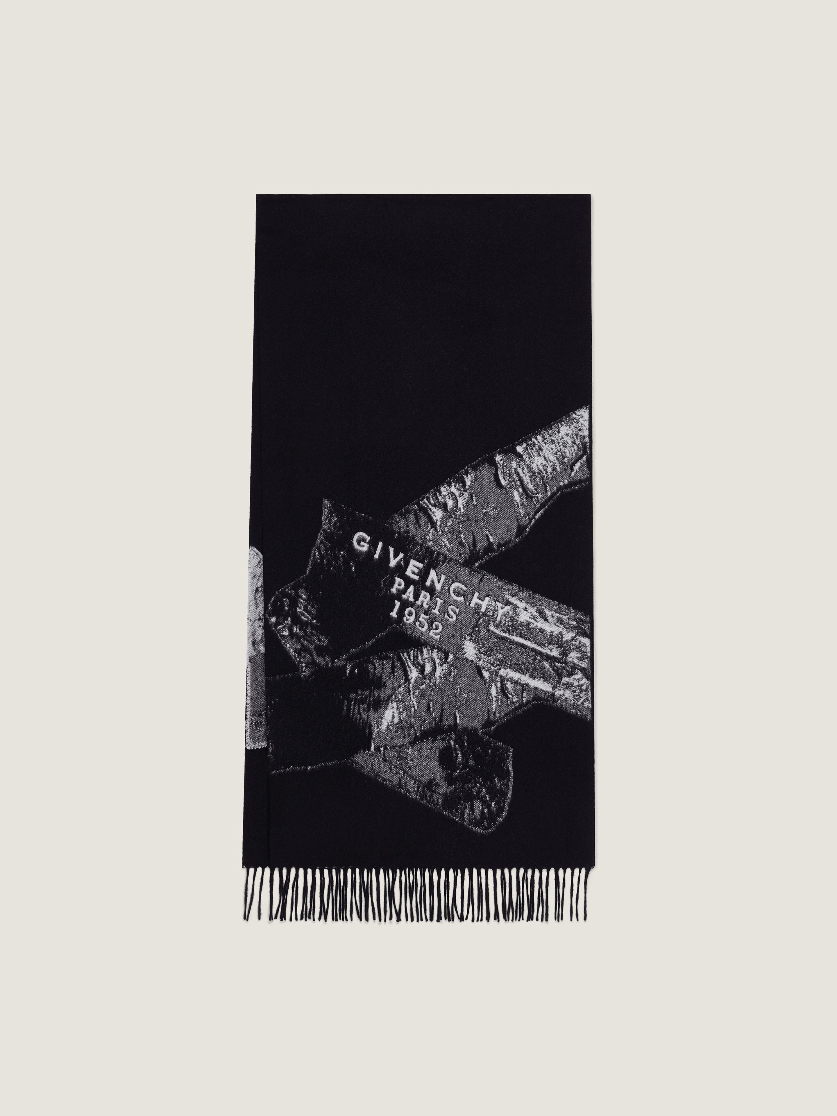 GIVENCHY Tape scarf in cashmere